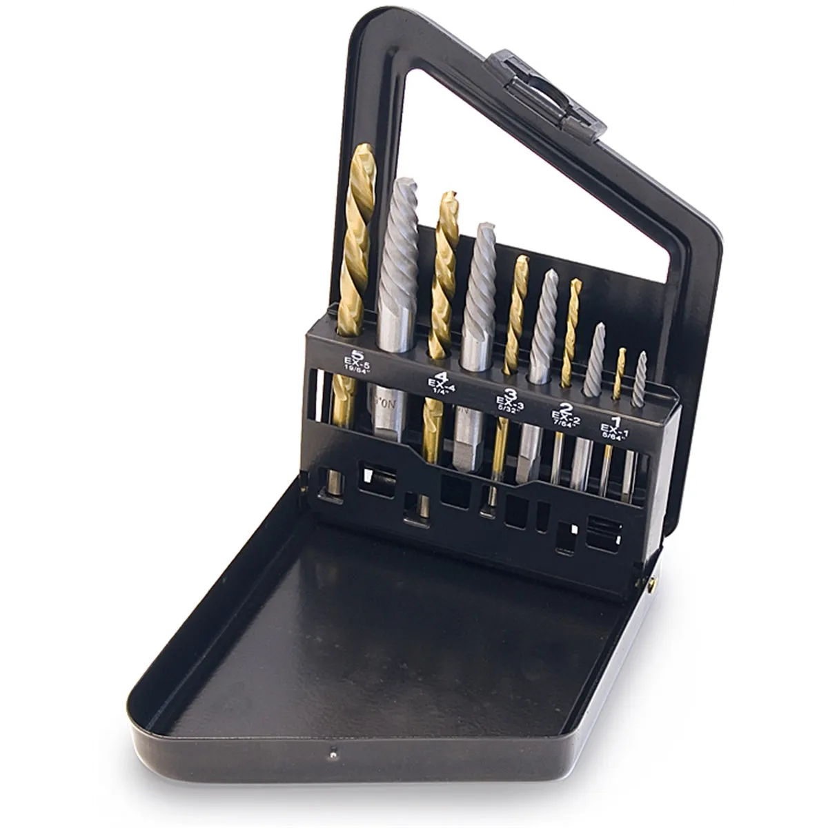 10 Piece Screw Extractor / Left Hand Drill Bit Set TIT16013