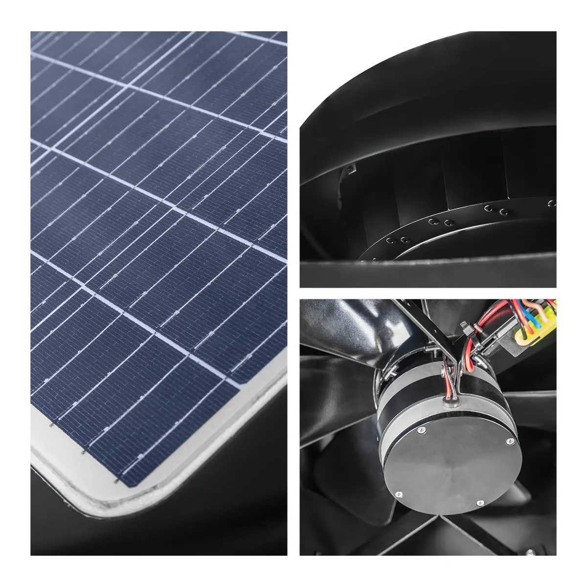 1,030 CFM Steel Solar Powered Roof Mount Attic Ventilator with Integrated 25-Watt Solar Panel