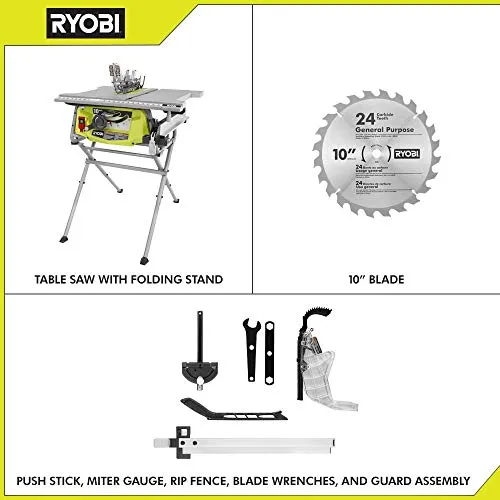 10" table saw with folding stand