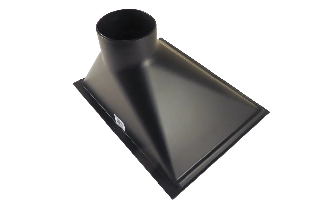 13" x 16" x 10" Deep ABS Plastic Dust Hood, 4" OD