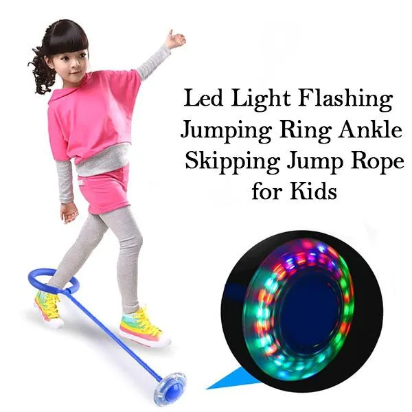 1665 Led Light Flashing Jumping Ring Ankle Skipping Jump Rope for Kids