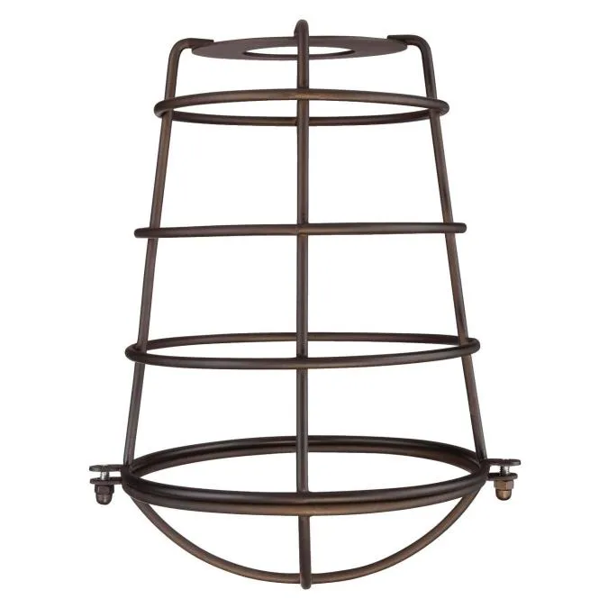 2 1/4-Inch Oil Rubbed Bronze Finish Cage Shade with Closed Bottom