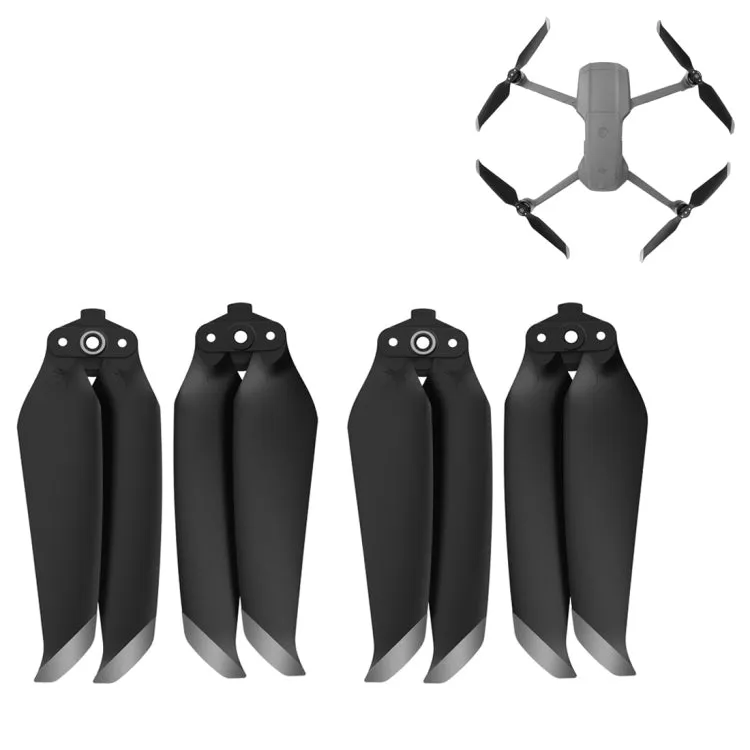 2 Pairs Sunnylife 7238F-2 For DJI Mavic Air 2 / Air 2S Low Noise Quick-release Propellers(Silver)