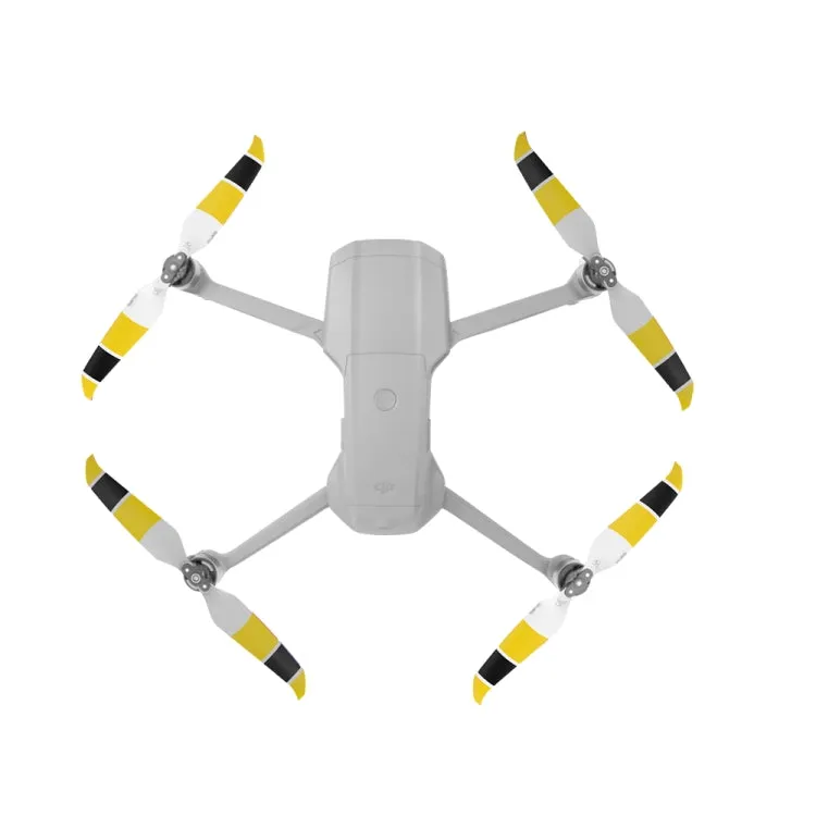 2 Pairs Sunnylife 7238F-3C For DJI Mavic Air 2 Double-sided Three-color Low Noise Quick-release Propellers(Black Yellow White)