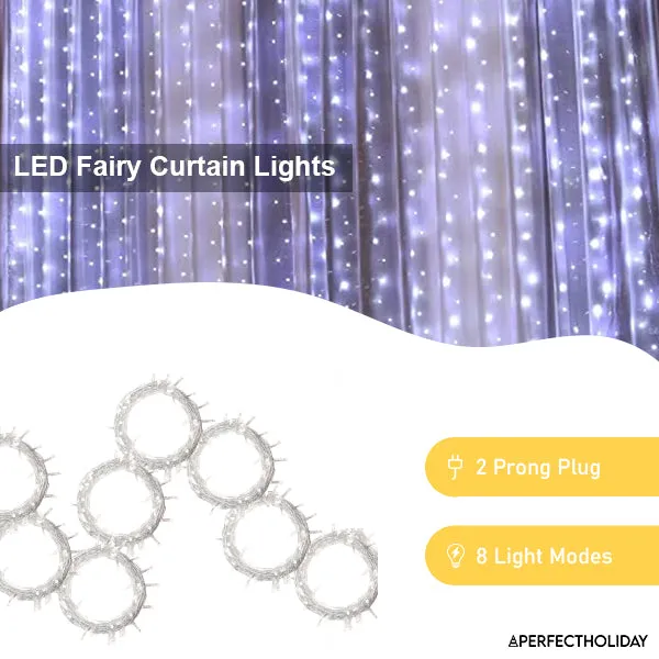 200 LED Curtain Light - White