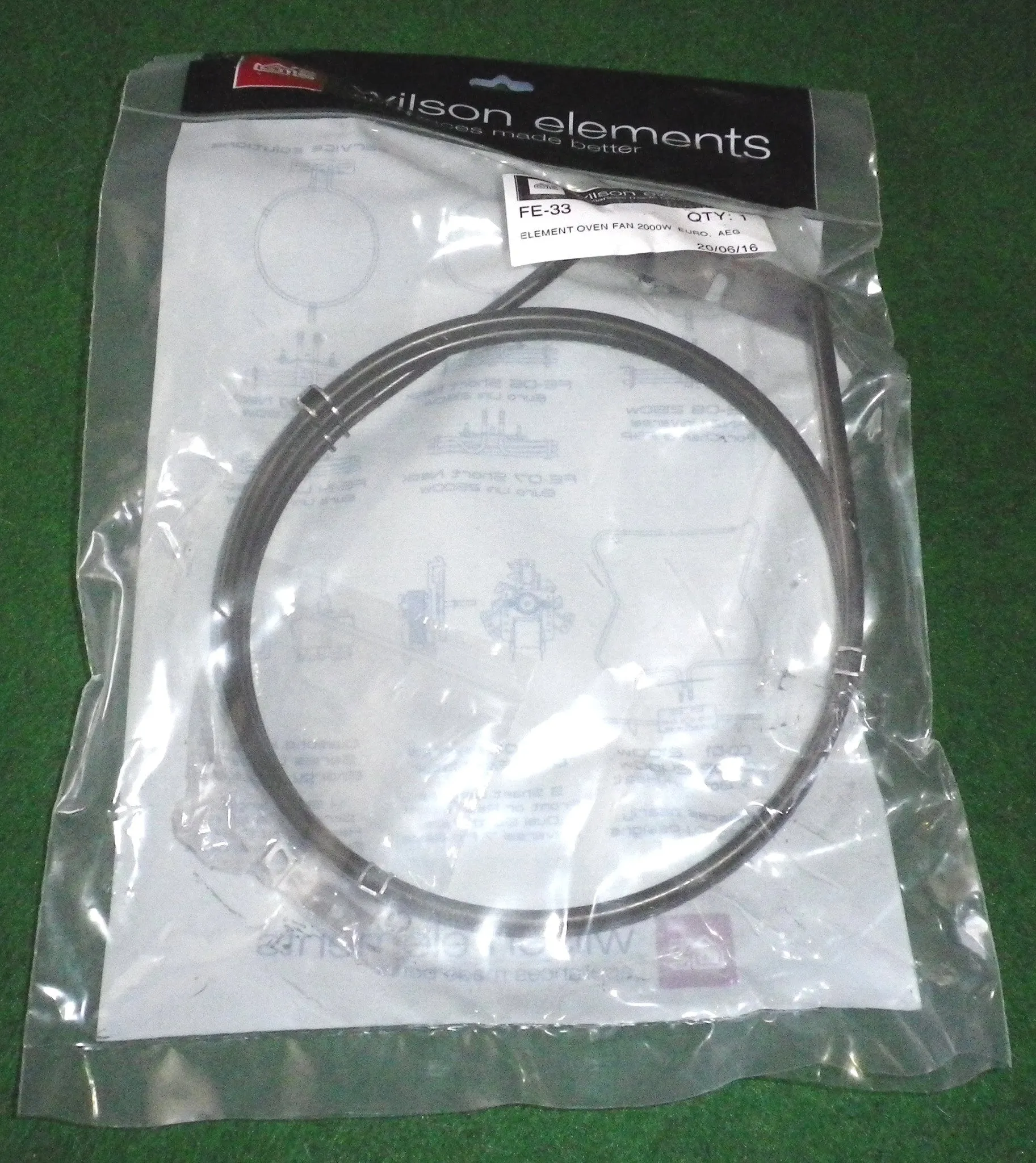 2000Watt Fan Forced Oven Element suits Euromaid, AEG - Part # FE-33