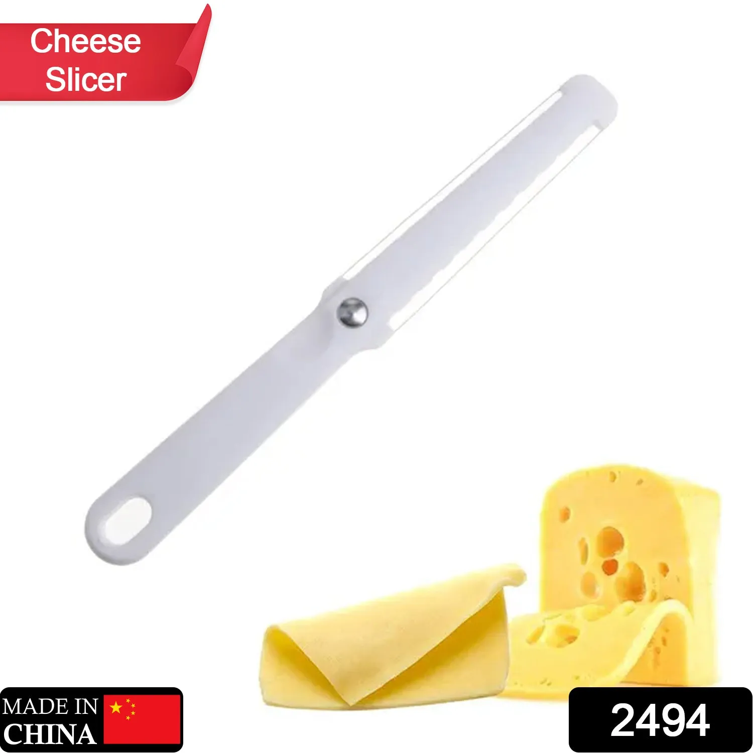 2494 Double side wire cheese slicer / cutter for thick and think slices for kitchen use. with plastic handle