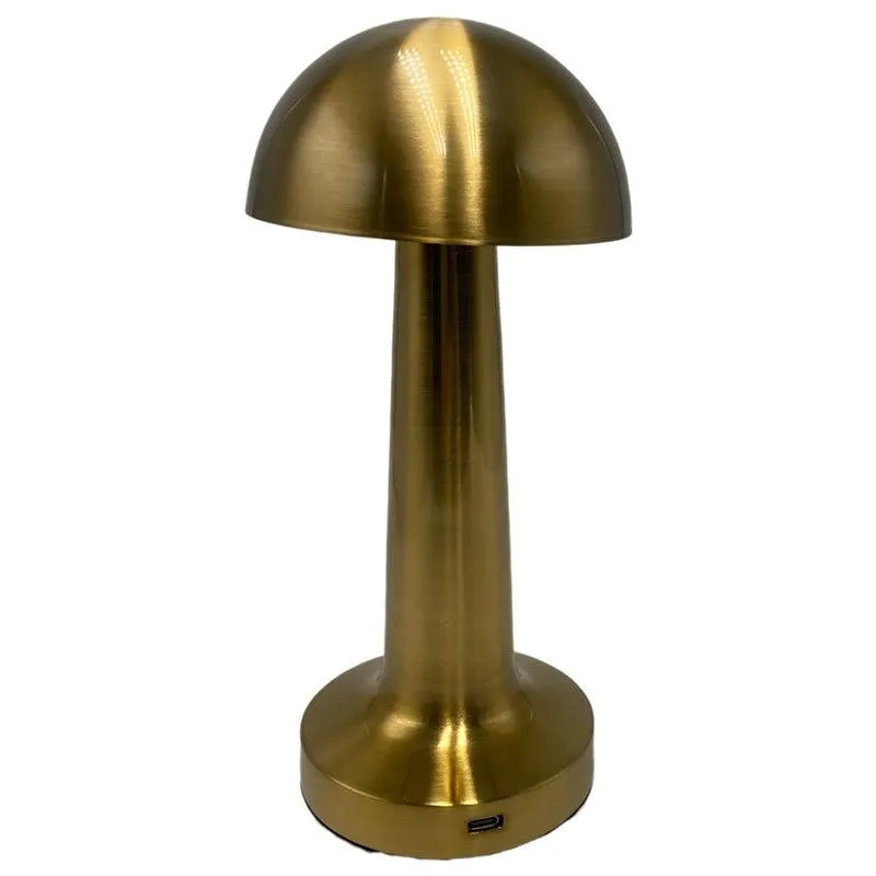 3 Light Intensities Portable Mushroom Desk Lamp Q-Tl142 Gold