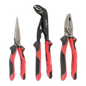 3 Piece Industrial SoftGrip Pliers Set