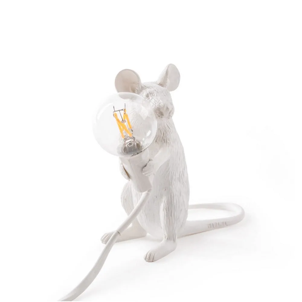 3 Styles Resin Mouse Lamp American Country Individual Creative Bedroom Bedside Study room Desk Decoration Small Mouse Table Lamp