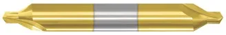 300-001510: #8 Carbide Center Drill (Combo Drill/Countersink)- 60 deg, 3/4 Shank,  3-1/2 OAL, TiN, USA