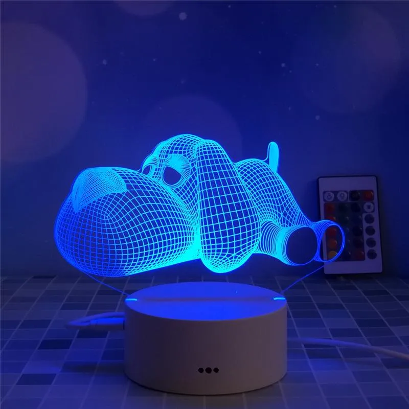 3D Night-light Bedside Lamp Touch Switch