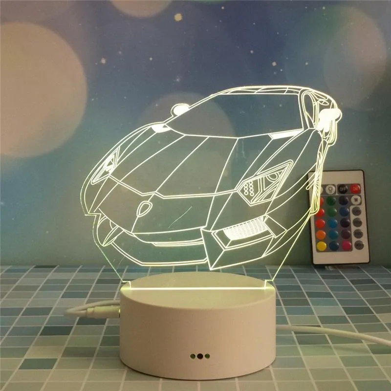 3D Night-light Bedside Lamp Touch Switch