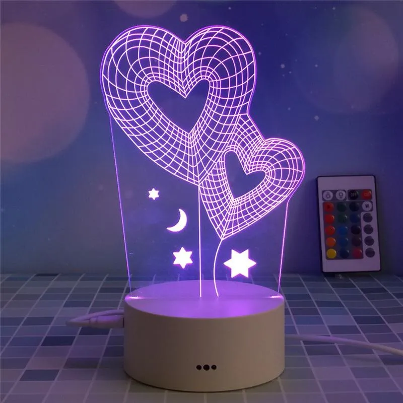 3D Night-light Bedside Lamp Touch Switch