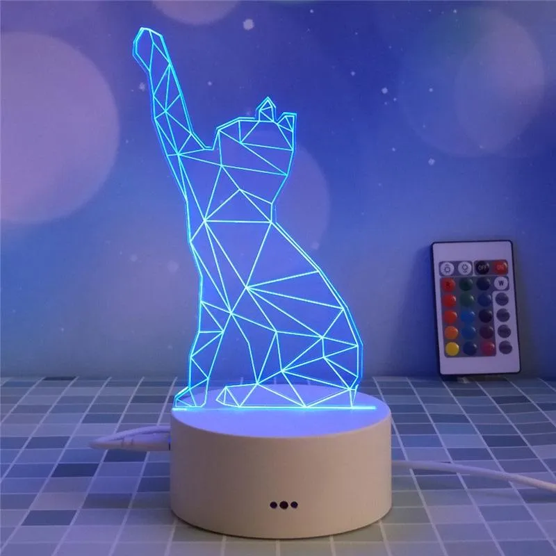 3D Night-light Bedside Lamp Touch Switch