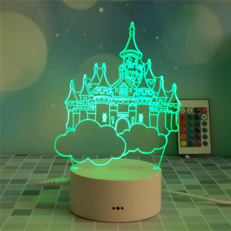 3D Night-light Bedside Lamp Touch Switch