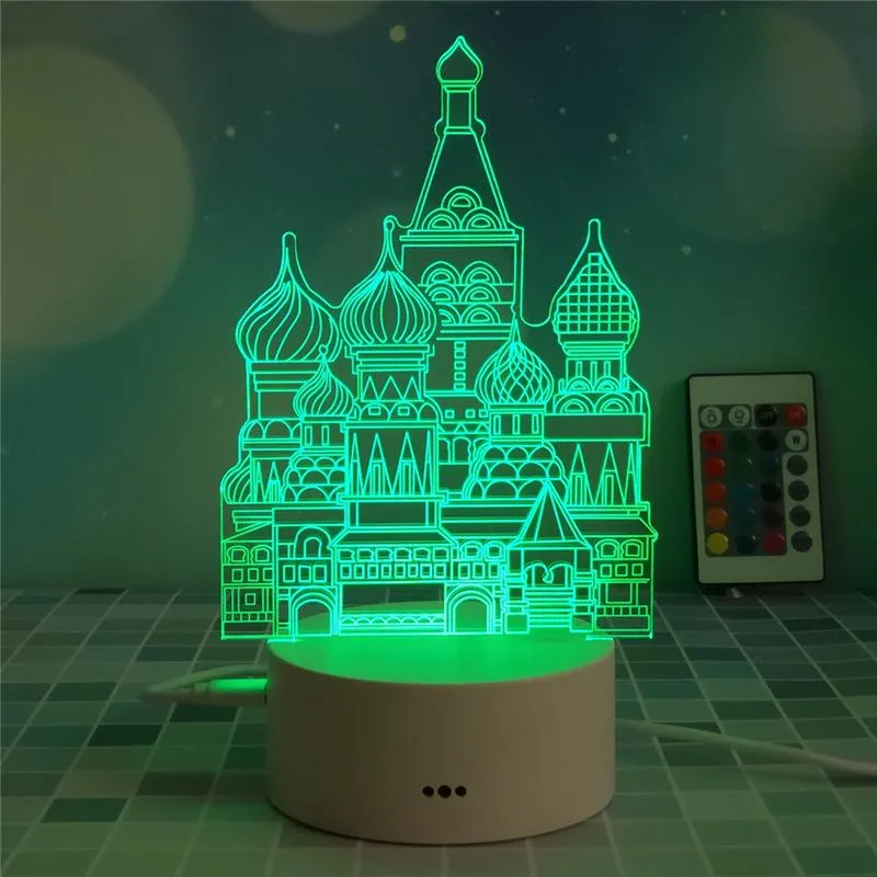 3D Night-light Bedside Lamp Touch Switch