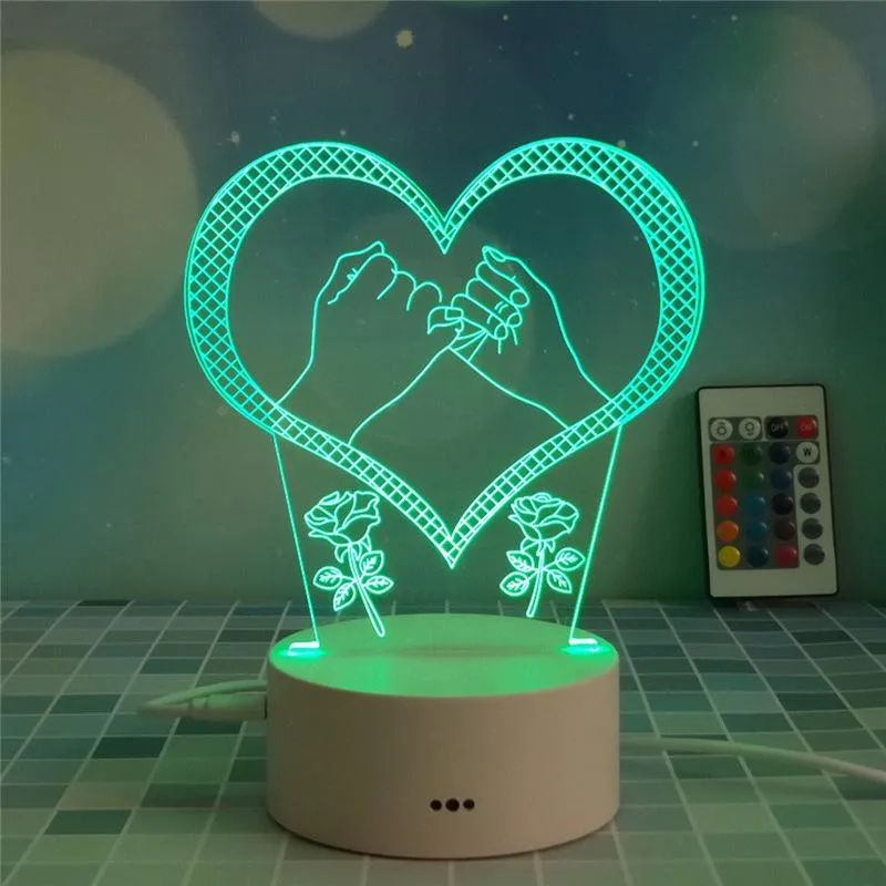 3D Night-light Bedside Lamp Touch Switch