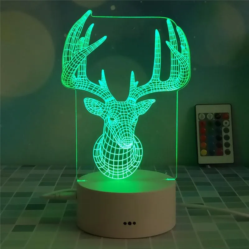 3D Night-light Bedside Lamp Touch Switch