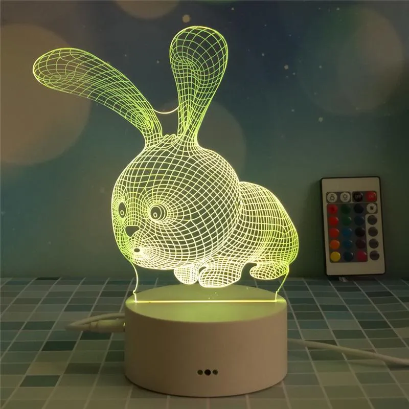 3D Night-light Bedside Lamp Touch Switch