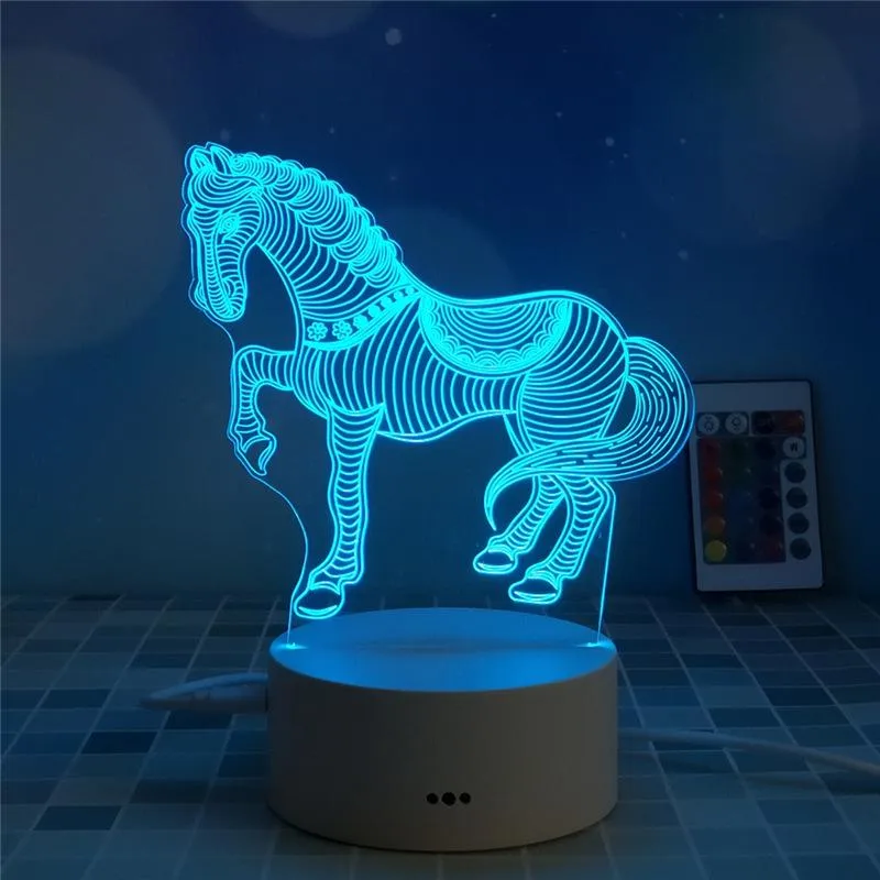 3D Night-light Bedside Lamp Touch Switch