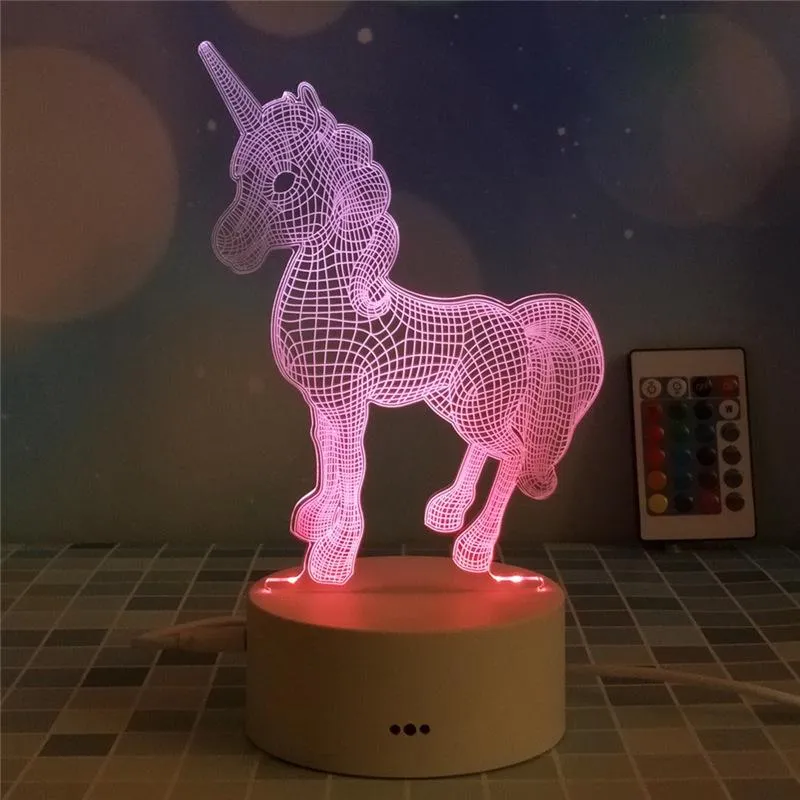 3D Night-light Bedside Lamp Touch Switch