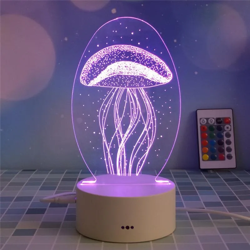 3D Night-light Bedside Lamp Touch Switch