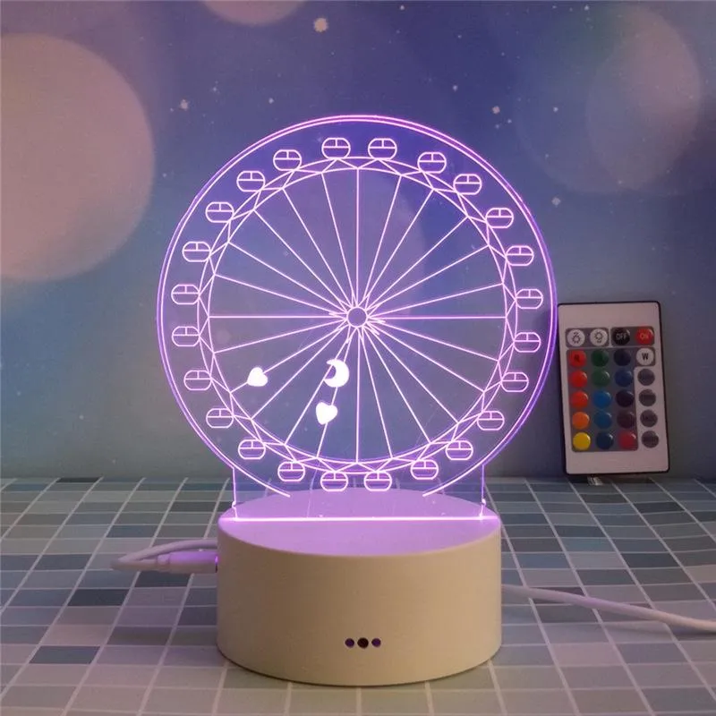 3D Night-light Bedside Lamp Touch Switch