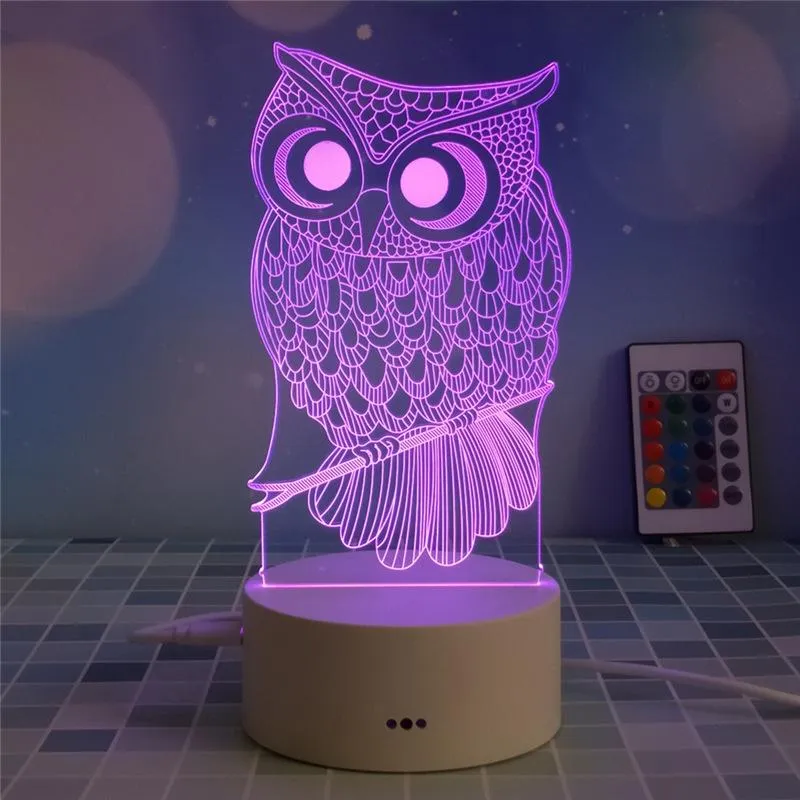 3D Night-light Bedside Lamp Touch Switch