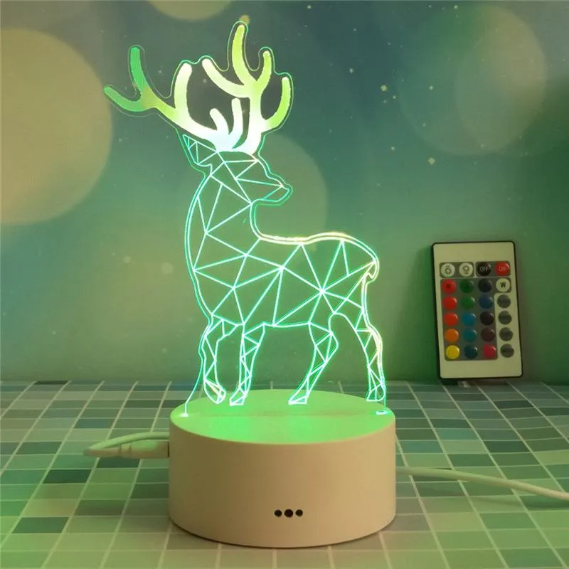 3D Night-light Bedside Lamp Touch Switch