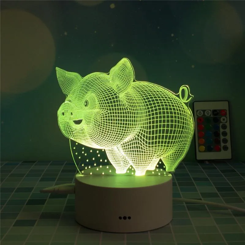 3D Night-light Bedside Lamp Touch Switch