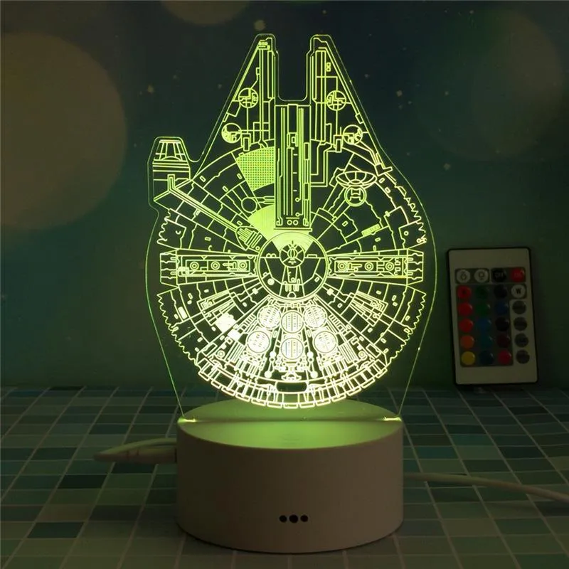 3D Night-light Bedside Lamp Touch Switch