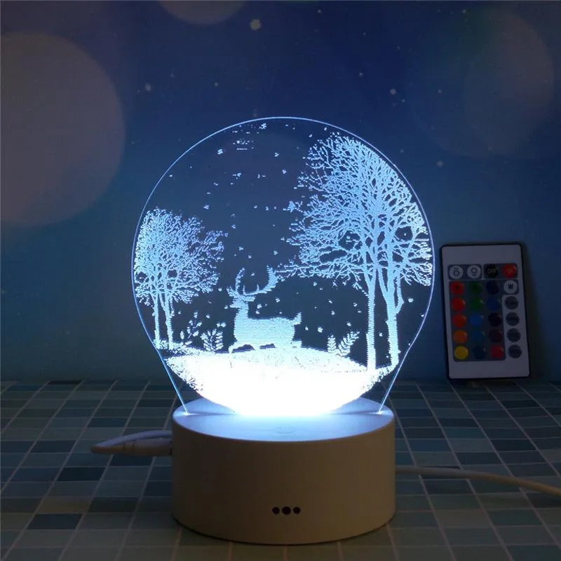 3D Night-light Bedside Lamp Touch Switch