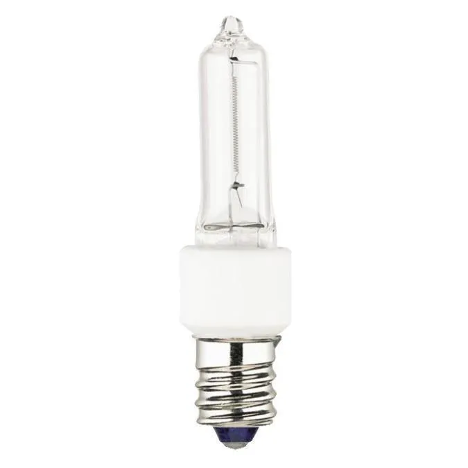 40 Watt T3 Single-Ended Halogen Krypton/Xenon Clear E12 (Candelabra) Base, 120 Volt, Card