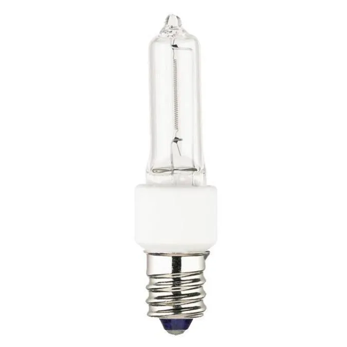 60 Watt T3 Single-Ended Halogen Krypton/Xenon Clear E12 (Candelabra) Base, 120 Volt, Card