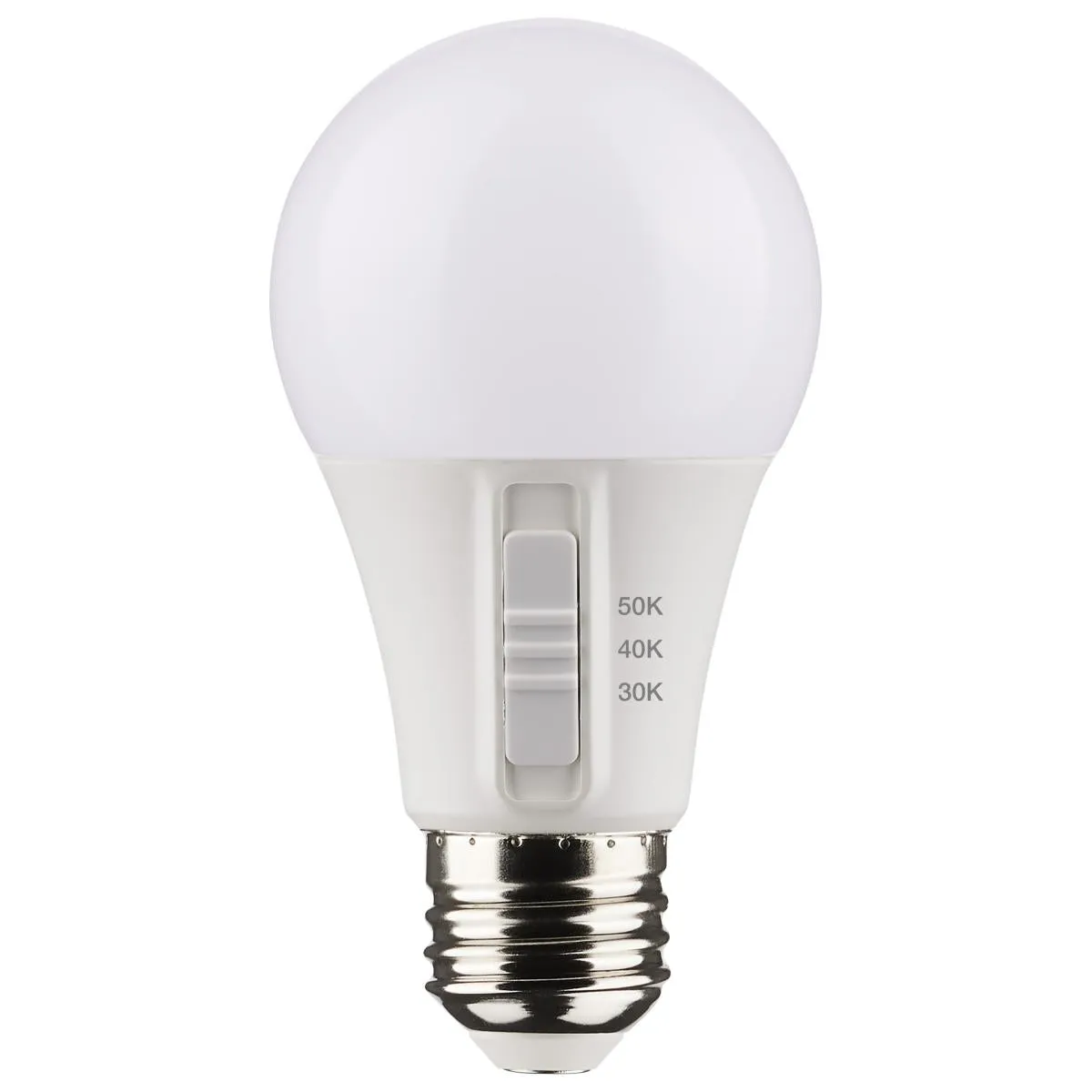 A19 LED Bulb, 9 Watts, 800 Lumens, Selectable 30K|40K|50K, 60W Equal, E26 Medium Base