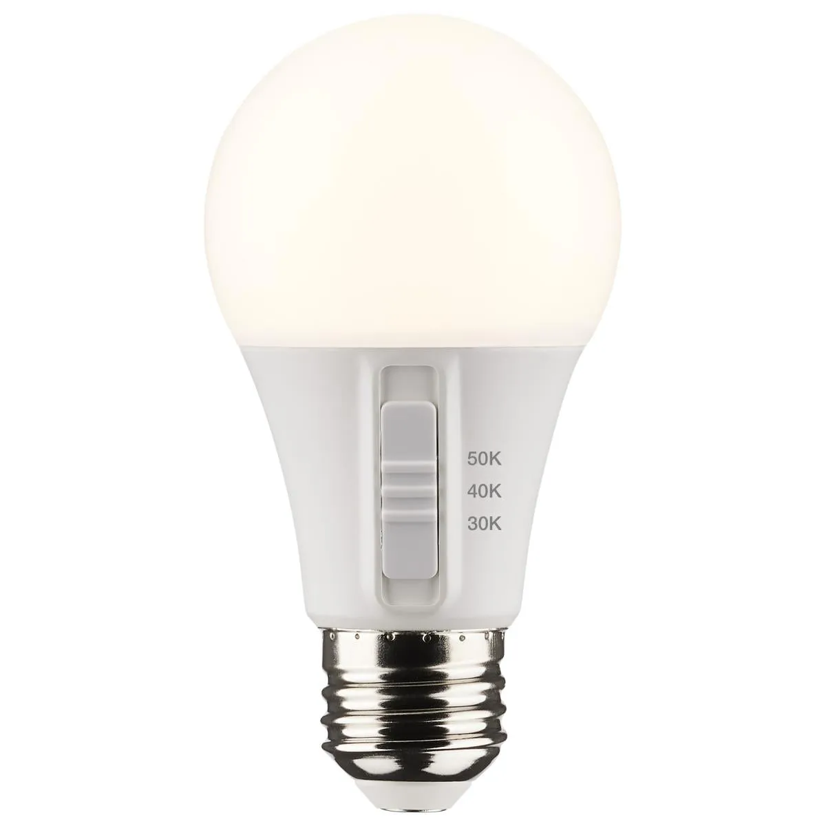 A19 LED Bulb, 9 Watts, 800 Lumens, Selectable 30K|40K|50K, 60W Equal, E26 Medium Base