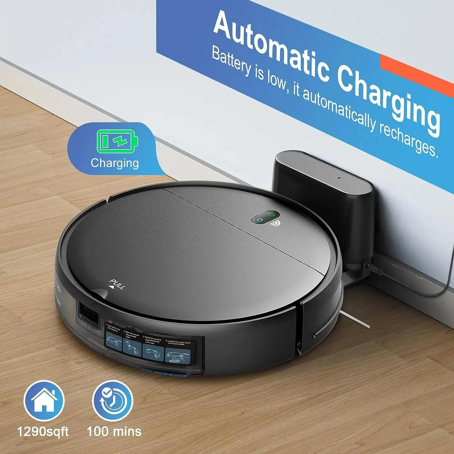 ABIR BR151 Robot Vacuum Cleaner Auto Charging, Wet Robot