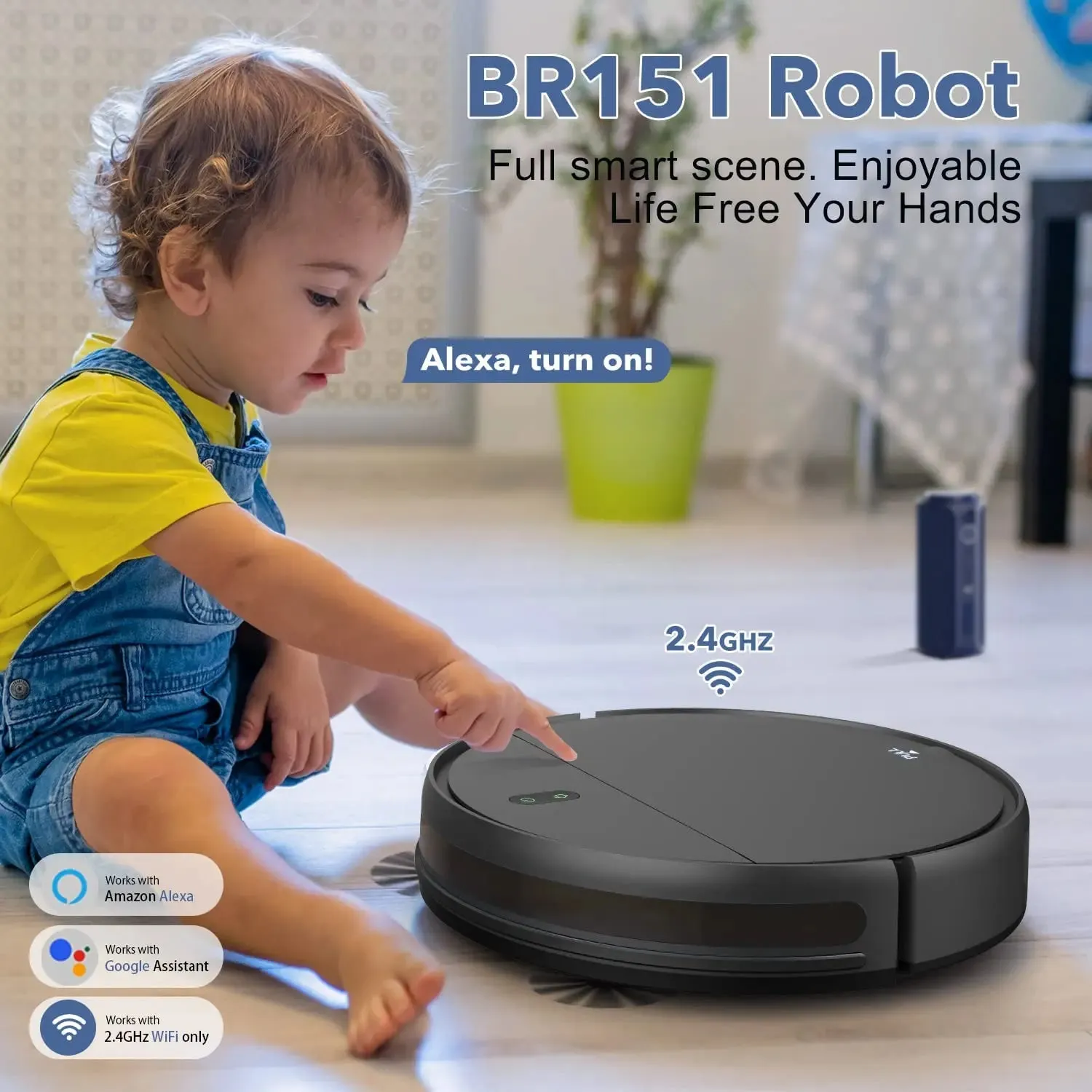 ABIR BR151 Robot Vacuum Cleaner Auto Charging, Wet Robot