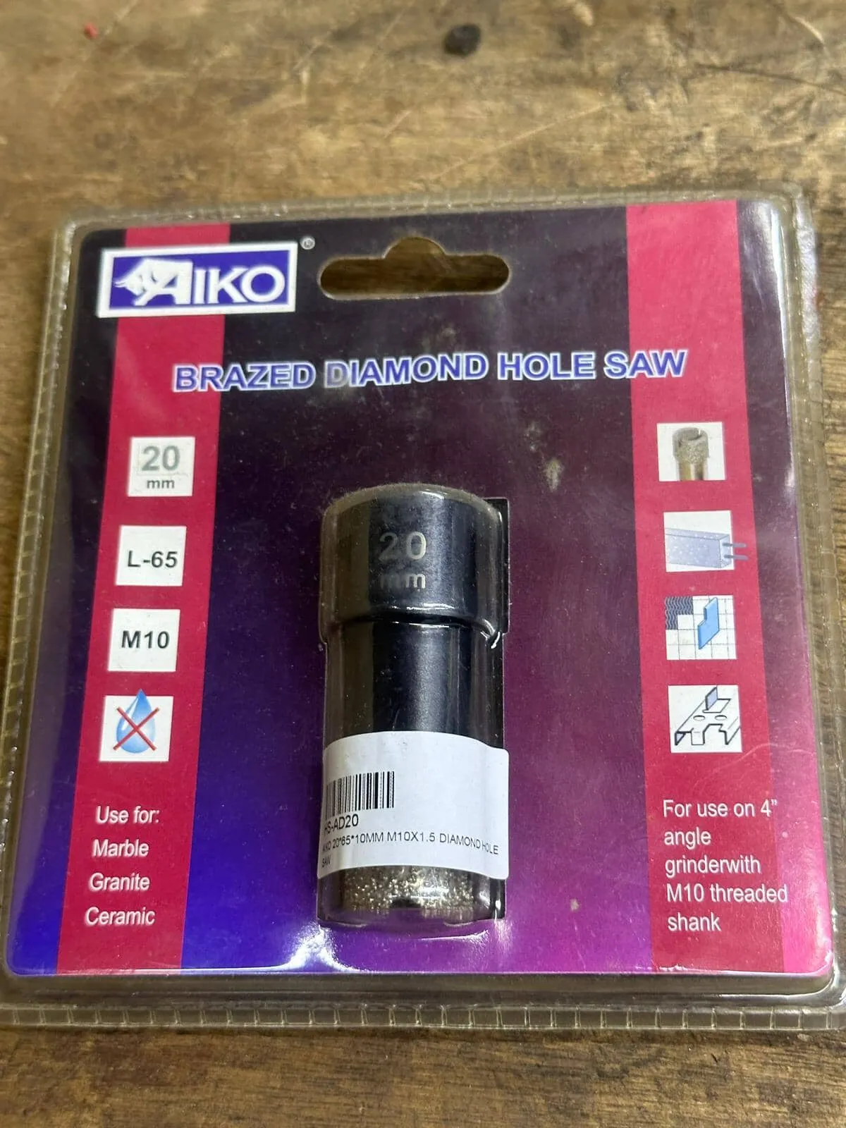 Aiko Brazed Diamond Hole Saw 16 - 40mm | Model : HS-AD