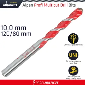 ALPEN PROFI MULTICUT DRILL BIT 10.0MMX120MM ALP17210