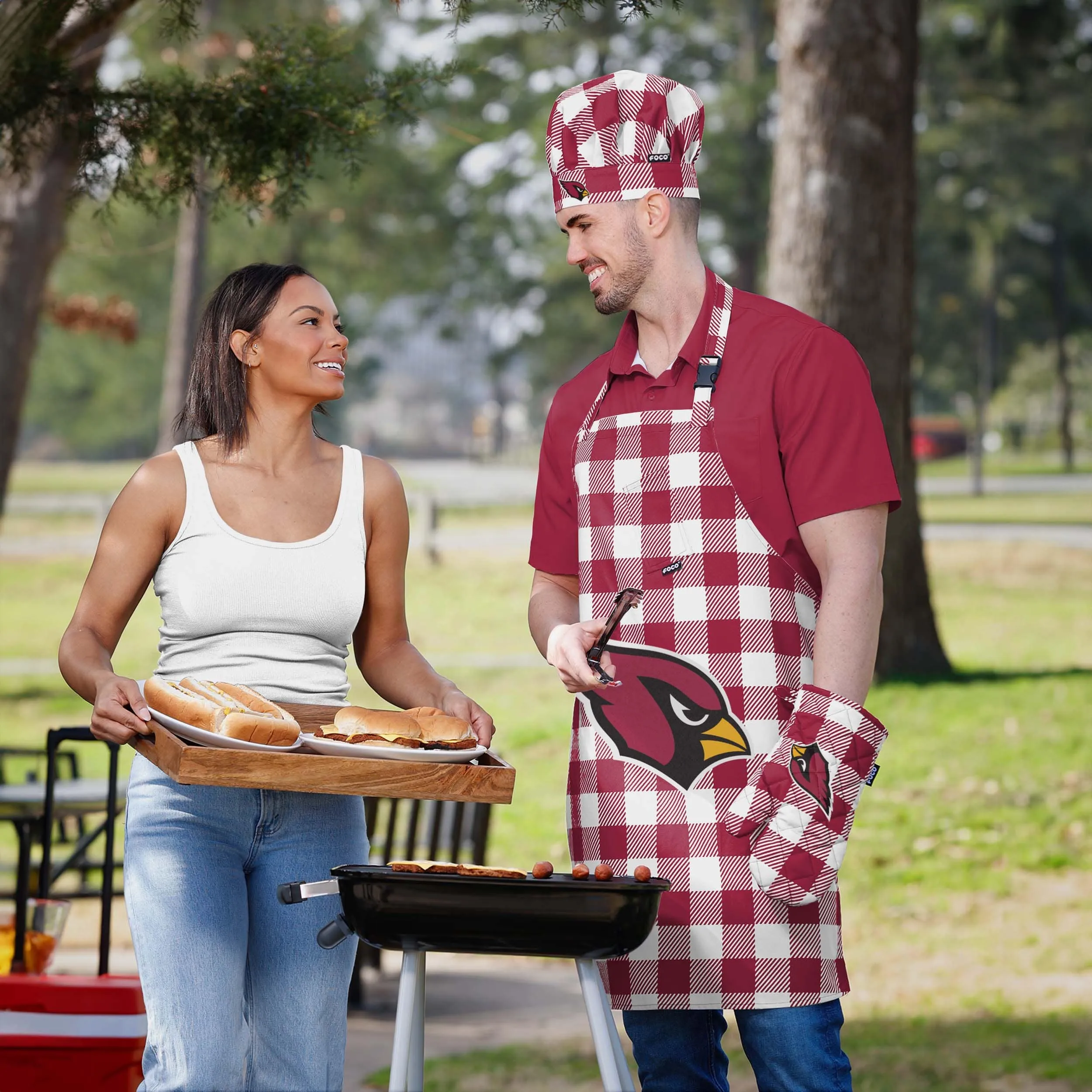 Arizona Cardinals Plaid Chef Set