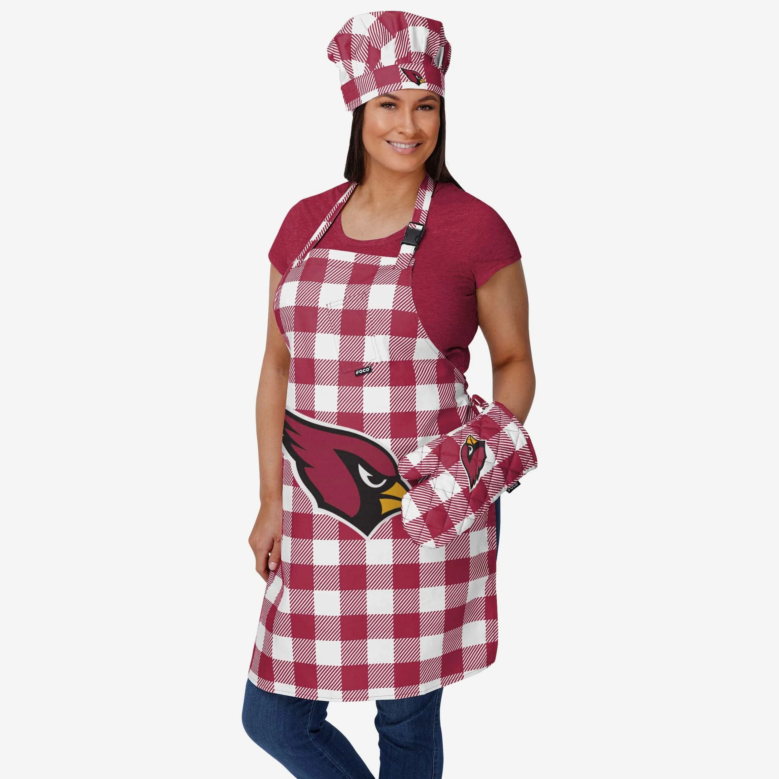 Arizona Cardinals Plaid Chef Set