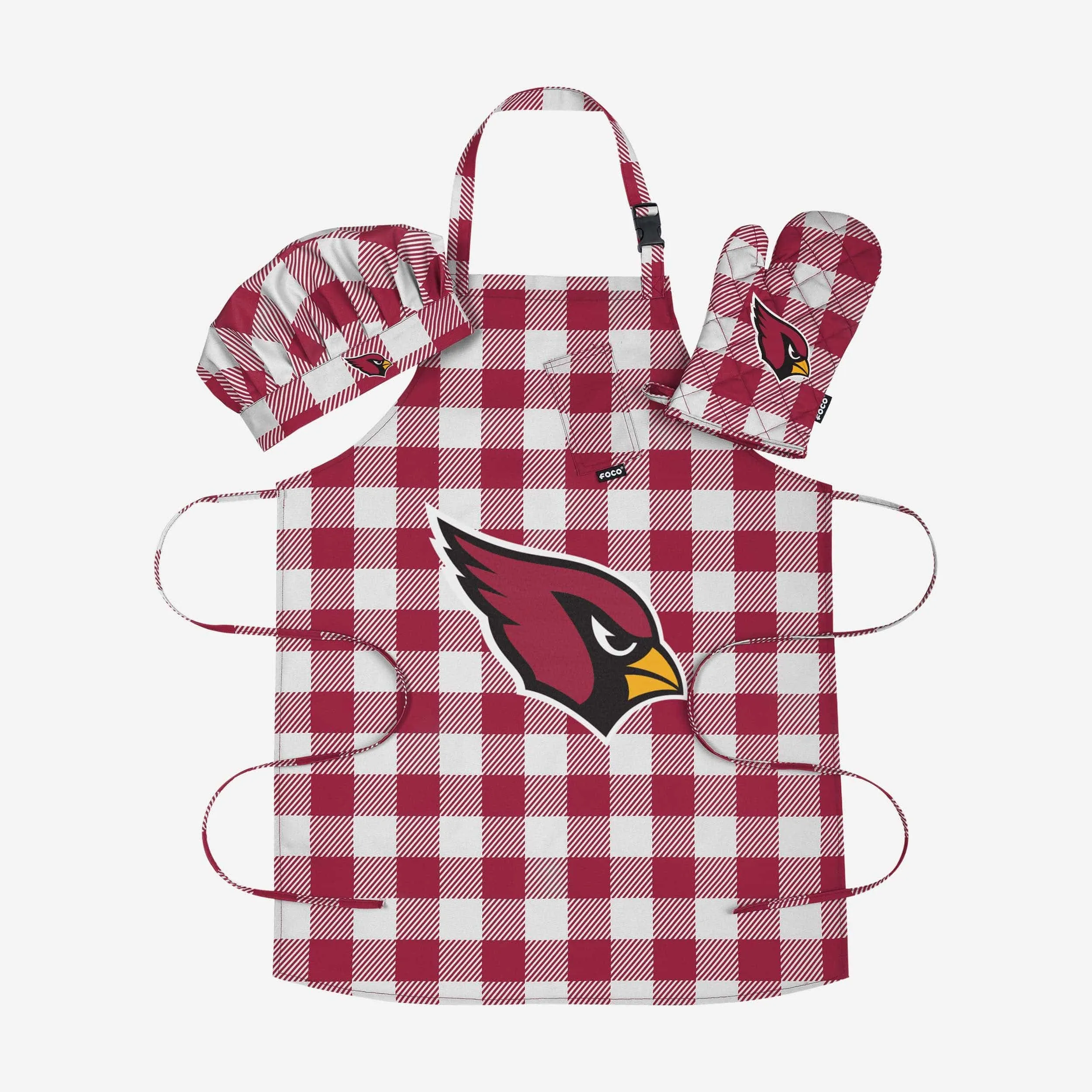 Arizona Cardinals Plaid Chef Set