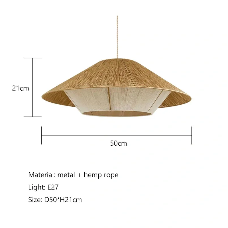 Artistic Hemp Rope Pendant Light – Illuminate Your Space with Nature's Masterpiece