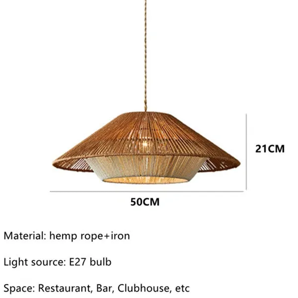 Artistic Hemp Rope Pendant Light – Illuminate Your Space with Nature's Masterpiece