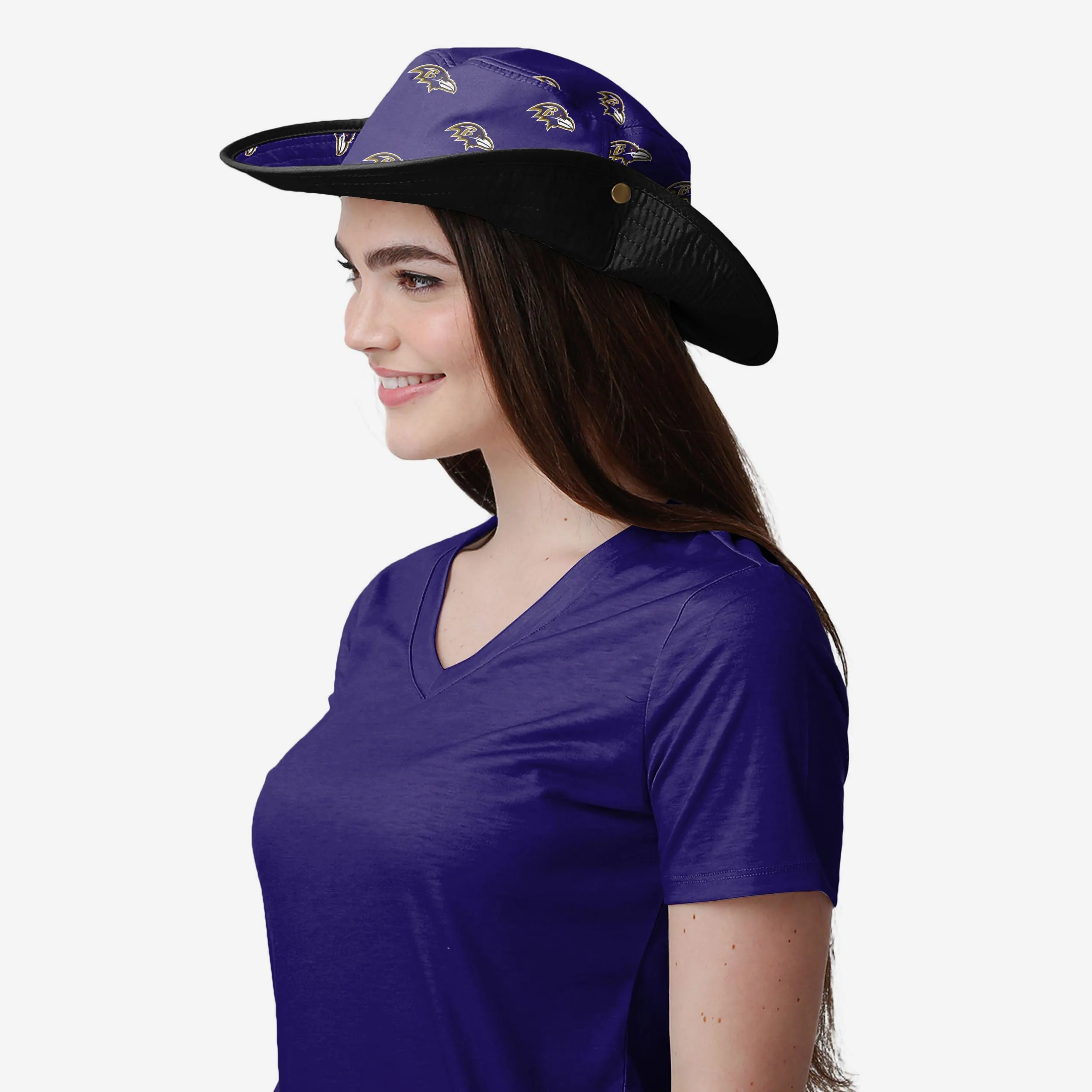 Baltimore Ravens Womens Mini Print Hybrid Boonie Hat