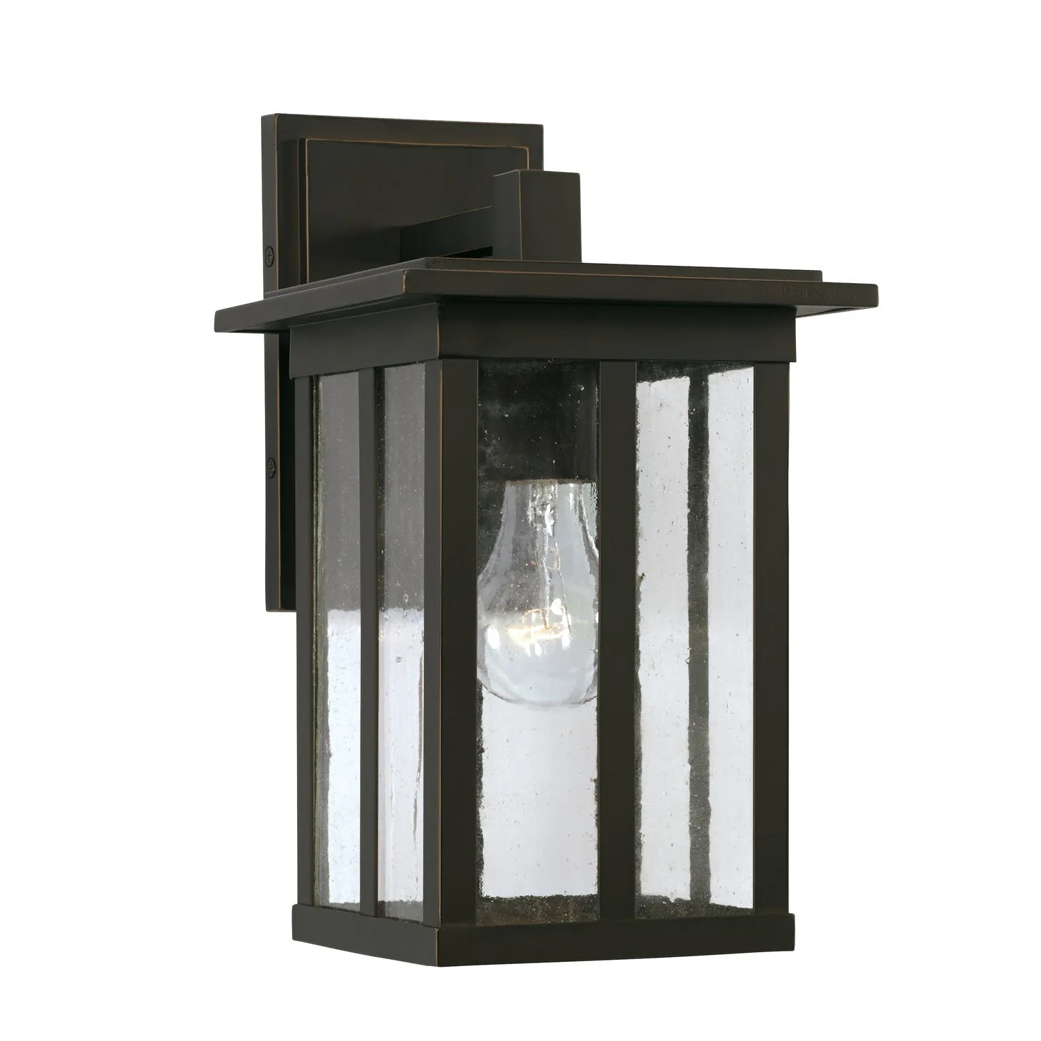 Barrett 1-Light Outdoor Wall Lantern in Oiled Bronze