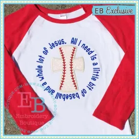 Baseball Jesus Applique