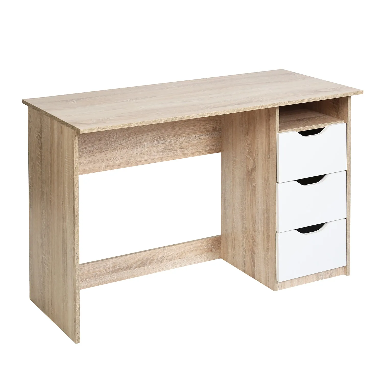 Beech Wood Computer Desk With Storage Drawers- Model Baal